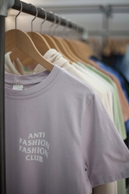 anti fashion fashion club t-shirt at Kleiderei shop on Oranienstrasse 