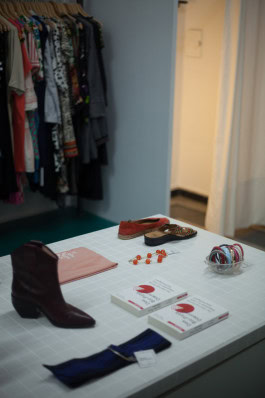 accessories, books and shoes at Kleiderei shop on Oranienstrasse 