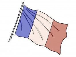 France flag sketch