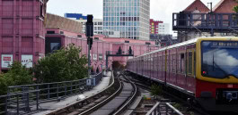 The train is moving in Berlin 