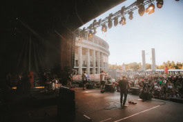 Scene view of the musical performance at the LOLLAPALOOZA festival in Berlin