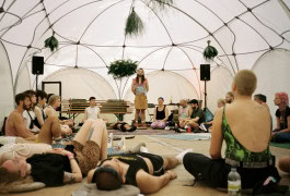 People at the Whole festival Berlin