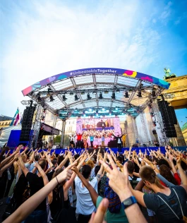 Musical performance at the Fête de la Musique festival in Berlin