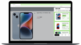 Laptop with open Electronics tab on Faircado