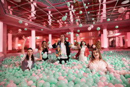 People are playing in the Upside Down Berlin