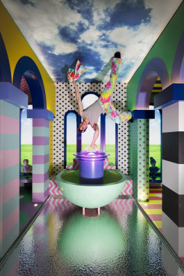 Man is posing in The Upside Down Berlin 