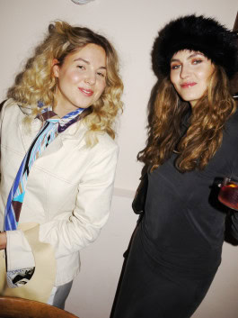 Hannah Kleeberg and Elena Carriere pose at Sicilia Dinner