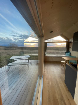 Photos inside the cabin at Auszeit Tollensesee 