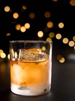 Table at Crackers Berlin on Christmas 2024 with a drink