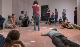 art performance in one of the artist residencies in Berlin - SomoS