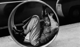 Boy inside the iron circle