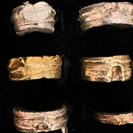 Collection of rings made of different metals