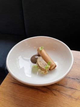 Dish on a plate at FREA restaurant