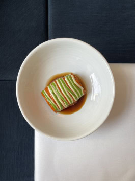 Dish on a plate at FREA restaurant